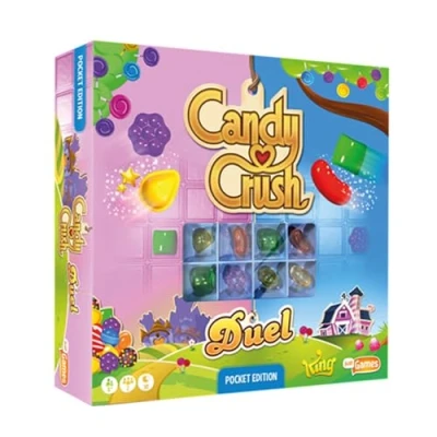 Imagen de 2Tomatoes Games Candy Crush Duel Pocket Juego de Mesa Creativo con Tablero Consigue Más Puntos Que Tus Rivales 2 Jugadores Idioma: Español, Catalán y Frances Temática: Comidas Retro
