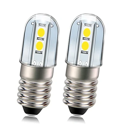 Imagen de Ruiandsion 2 bombillas LED E10 blancas de 24 V 3030 4SMD chips para faros, linternas, bicicleta, luz trabajo, sin polaridad