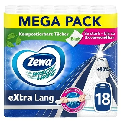 Imagen de Zewa Pack de 9 paquetes limpieza extra largos