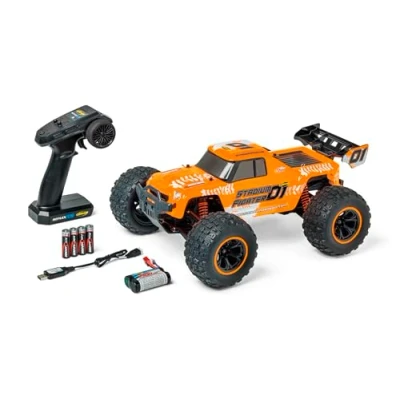 Imagen de Carson 500404253 1:10 XS Stadium Fighter 100% RTR Naranja Coche teledirigido, Buggy con radiocontrol, Incl. Pilas y Mando a Distancia, Todoterreno