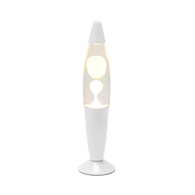 Imagen de Mini lámpara de lava blanca, pequeña, misteriosa, encantadora, idea regalo, G9 30 W con interruptor cable, bombilla incluida, ambiente, retro