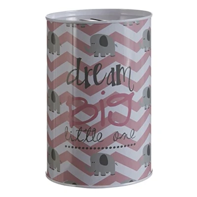 Imagen de Premier Housewares Dream Big Dinero, Lata, Rosa, 10 x 15 cm