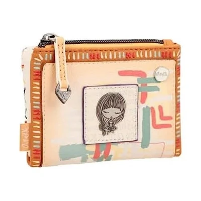 Imagen de Anekke Billetero de Mujer Cartera Pequeña para Protección RFID Billetera Polipiel con Cierre Cremallera Colección Menire Accesorios y Complementos 12x9x3 cm