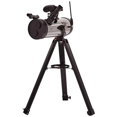 Imagen de Celestron 22453 StarSense Explore LT127AZ Telescopio Reflector newtoniano con tecnología para Smartphone 2 oculares, Lentes de Barlow, Acoplamiento teléfono y trípode Ajustable, Plateado