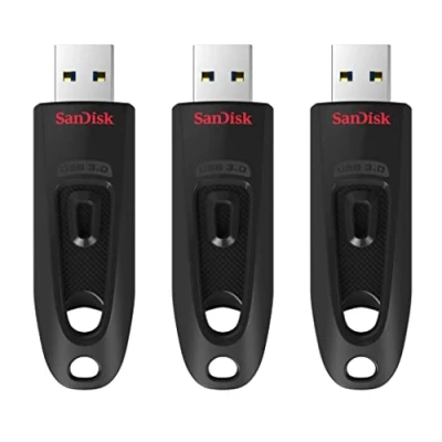 Imagen de SanDisk Ultra de 32 GB Memoria flash USB con 3.0 y hasta 130 MB/s lectura paquete 3 unidades