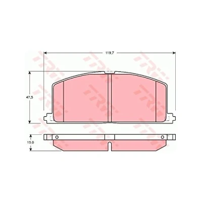 Imagen de TRW GDB3184 Juego de pastillas freno no preparado para indicador desgaste TOYOTA: Starlet V Hatchback, Paseo Coupé