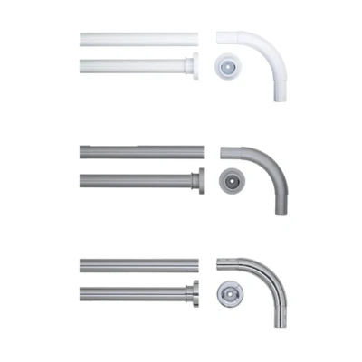 Imagen de Sealskin Seallux Set de Barra para cortina baño 2x Acoplador 1x Blanco