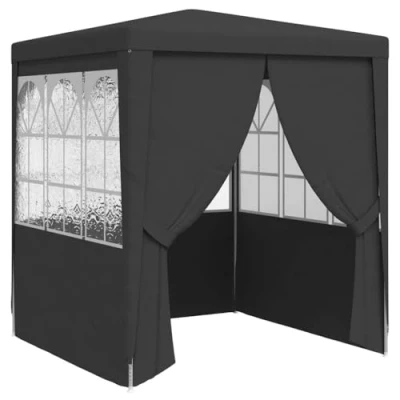 Imagen de vidaXL Carpa Profesional Fiestas con Paredes Gris 90 g/m² 2,5x2,5 m