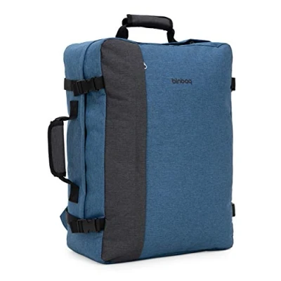 Imagen de Blnbag M3: Mochila tamaño Cabina, para Equipaje de Mano easyJet, Viaje con Compartimento portátil 17 Pulgadas, práctico Embalaje como Maleta, 35 litros, Darkblue