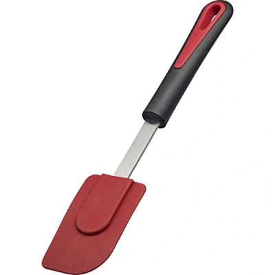 Imagen de Westmark Rascador de cocina y masa, con cabezal silicona, resistente al calor hasta 200 C/392 F, acero inoxidable/silicona/plástico, galante, negro/rojo/plata, 29172270
