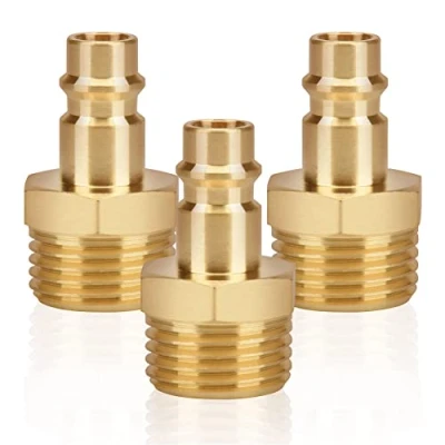 Imagen de Conectores de línea aire Euro Airline para compresor manguera 1/4&quot;, 1/2&quot;, 3/8&quot; BSP, DN6, DN9, DN13, acoplador y kit acoplamientos macho, dorado
