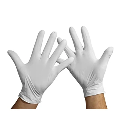 Imagen de KMINA Guantes Nitrilo Talla M (x2 Packs de 100 uds), Desechables, Blanco, Desechables Nitrilo, Sin Polvo, Blancos (LATEX FREE)