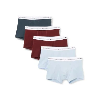 Imagen de Tommy Hilfiger Trunk 5 PACK Culotte, Hombre, Talla: Small, Mil denim/deep rouge/breezy blue