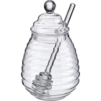 Imagen de Westmark Vaso de miel, vidrio borosilicato calidad, con tapa y cuchara capacidad: aprox. 400 ml, cristal, melli, transparente, 65142260