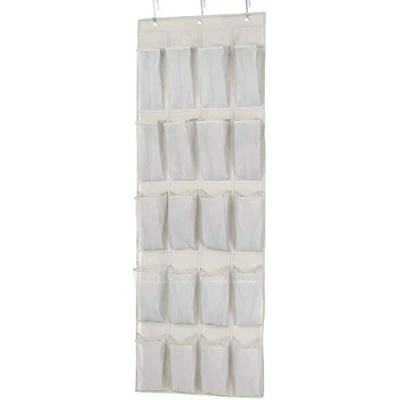Imagen de Amazon Basics Zapatera Colgante para Puerta, 20 Pares de Zapatos tamaño Medio, 50.8 x 163.3 cm, Gris