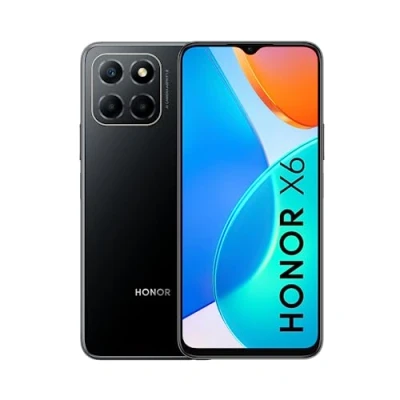 Imagen de HONOR X6 Smartphone, Telefono Móvil de 4+64GB, Soporta Memoria Externa hasta 1TB, Cámara Triple 50MP, Procesador Helio G25 8 Núcleos, Batería 5000 mAh, Pantalla 6,5&quot;, Dual SIM, Android 12, Negro
