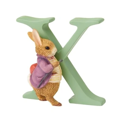 Imagen de Peter Rabbit, Figura de conejita y Letra &quot;X&quot; para colgar, Home Deco, Enesco