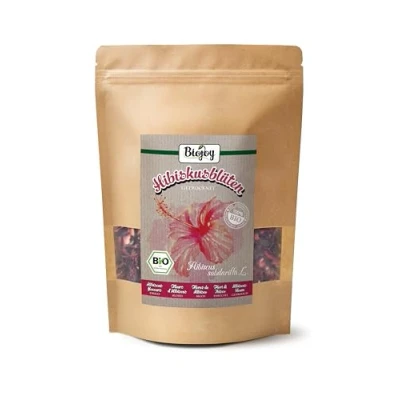 Imagen de Biojoy Flores de Hibisco Orgánicas (250 g), secas y sin aditivos, ideal para Infusión (Hibiscus rosa sinensis)