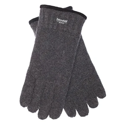Imagen de EEM guantes FYNN para hombre de lana suave con forro térmico Thinsulate; antra, S/M