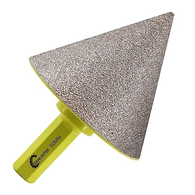Imagen de Diamond Beveling Chamfer Bits 50 mm SANLEETEK Cono Tile with Hex Shank for Shaping Enlarging Grinding Existing Holes in Porcellana Ceramic Granite Marble