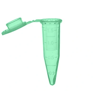 Imagen de MUHWA 500 tubos de microcentrífuga graduados polipropileno con tapa a presión, microtubos prueba 1.5 ml vial muestra microtubo cónico para laboratorio (verde)