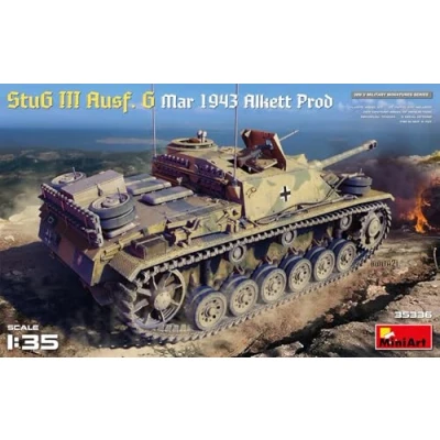 Imagen de MiniArt MIN35336 1:35 StuG III Ausf G Mar 1943 Alkett Prod Scale Model Kit, moldeado color
