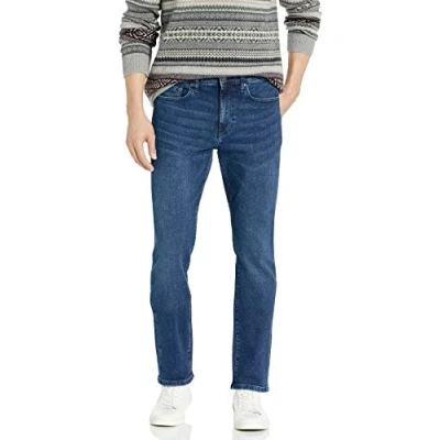 Imagen de Amazon Essentials Vaqueros Rectos Elásticos y Ajustados (Previamente Goodthreads) Hombre, Añil Medio, 35W / 28L