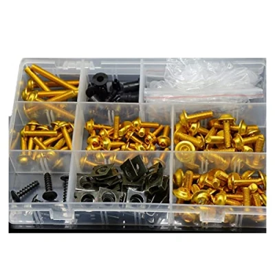 Imagen de BPILOT Tornillos Kit Completo De Carenado, Tuercas Velocidad para Honda CBR600RR CBR 600 RR CBR600 600RR 2003 2004 2005 2006(Gold)
