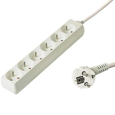 Imagen de PremiumCord PP6 10 base múltiple m 6 salidas AC Blanco Bases múltiples (10 m, AC, Tipo E / F, Blanco, 250 V, A)