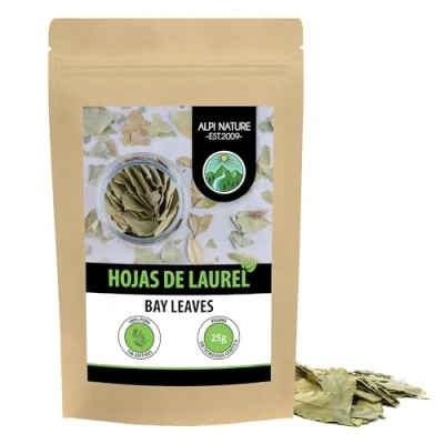 Imagen de hojas de laurel (25g), secadas suavemente, 100% puras y naturales