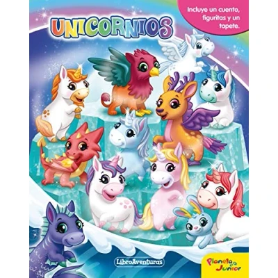 Imagen de Unicornios. Libroaventuras: Incluye un cuento, figuritas y tapete