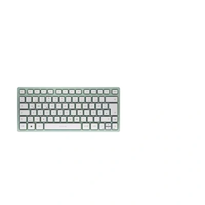 Imagen de CHERRY KW 7100 MINI BT, Teclado Compacto Multidispositivo con 3 Canales Bluetooth, Distribución de Alemán (QWERTZ), Diseño Plano, Incluye Funda Transporte, Agave Green
