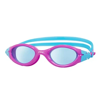 Imagen de Zoggs Gafas de natación Panorama Junior con protección UV, visión amplia y antivaho (6 14 años), rosa/turquesa/tinte azul