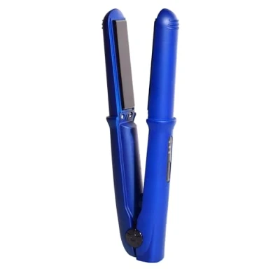 Imagen de Beter Plancha de pelo inalámbrica Mini GRWM, tamaño compacto para Viaje, recargable por USB, temperatura ajustable hasta 200ªC. Azúl.