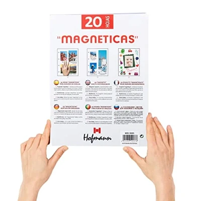 Imagen de Hofmann hojas magnéticas blancas para álbum de anillas Pack 20 235 x 320 mm Color Blanco