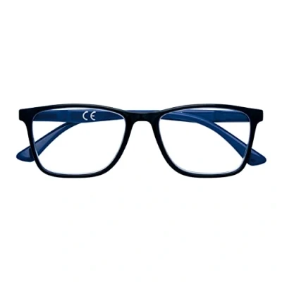 Imagen de Zippo Gafas de lectura, hechas con un marco líneas blandas, ideal para hombres y mujeres, diopter +3.50, negro, barras azules