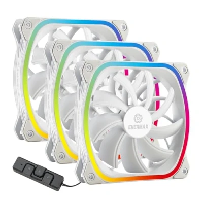 Imagen de Enermax SQUA UCSQARGB12P W BP3 Ventilador RGB direccionable, 12 cm, Serie 3, Color Blanco