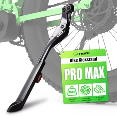 Imagen de RBRL soporte para bicicleta con distancia entre orificios de 18 mm, ajustable aleación aluminio, duradero y antideslizante, trasera, apto