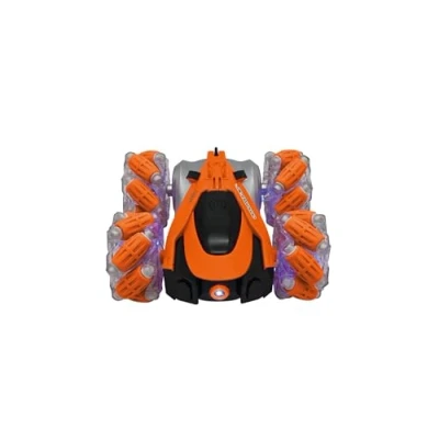 Imagen de Lexibook Coche Radio Control Crosslander Que Brilla en la Oscuridad, Mando a Distancia, Recargable, Juego de acción electrónico, Naranja/Negro, Color (RC21)