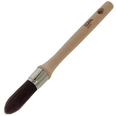 Imagen de Coral 33713 Aspire Pincel Redondo de 21 mm, Perfil Profesional Punta Firme para Detalles rápidos y precisos, Acabado Ultra Suave con emulsión Comercial o Mango Madera FSC Brillante