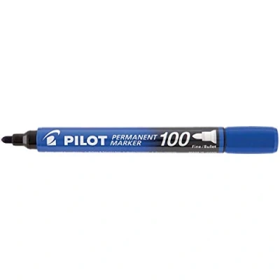 Imagen de Pilot SCA 100 L Pack de 12 marcadores permanentes, punta cónica, color azul