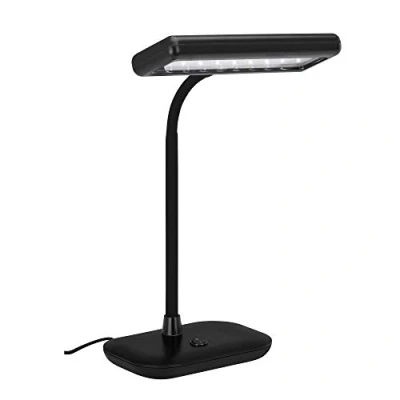 Imagen de BRILONER Leuchten 7488 015, Mesa LED, lámpara de luz Diurna 6500 Kelvin, 800 lúmenes, 7,5 vatios, Incluido Interruptor, Giratorio, Negro, 440x230x120 mm (Alto x Largo Ancho), 7.5 W
