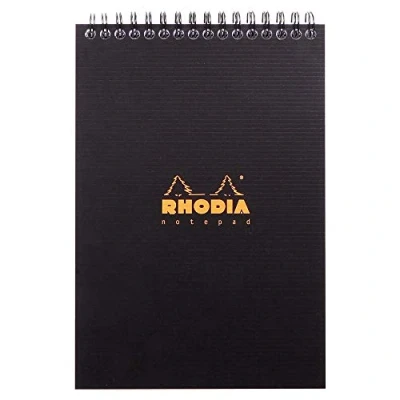 Imagen de Cuaderno de Rhodia, con espirales, color schwarz/ innentasche DIN A5