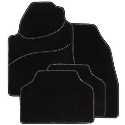 Imagen de DBS Alfombrilla para Coche Universal Antideslizante 4 Piezas: Delantera + Trasera Rojo