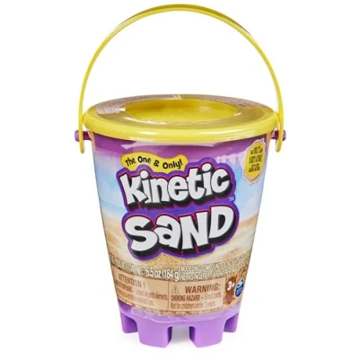 Imagen de Kinetic Sand, Mini cubo con 170 g de arena efecto mojador, para niños a partir 3 años