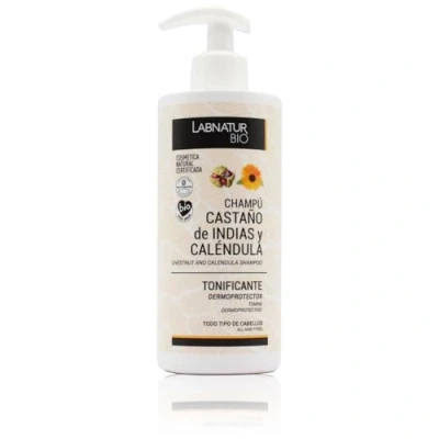 Imagen de LABNATUR BIO CHAMPU CASTAÑO INDIAS Y CALENDULA 450ml. 100% Vegano, Sin Parabenos. Uso frecuente, Sulfatos.