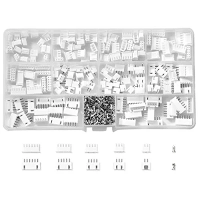 Imagen de Litorange 500 piezas de 2,54 mm 2/3/4/5/6 pines carcasa JST adaptador cable conector macho y hembra XH kit con blanco
