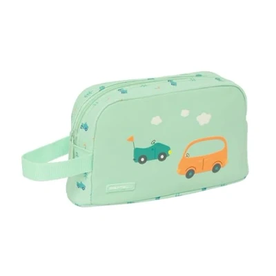 Imagen de Safta PREESCOLAR COCHES Porta Desayunos Termo, Tejido Reciclable, Portatodo, Calidad y Máxima Resistencia, Comida, Recreo, 21.5x6.5x12 cm, Color Verde Agua