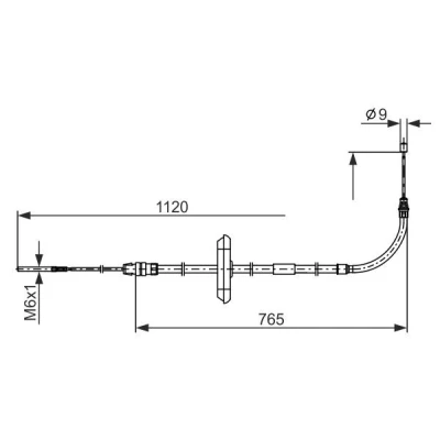Imagen de BOSCH 1 987 482 867 Cable de Freno Mano 1120, 765
