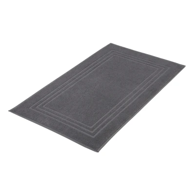 Imagen de Kleine Wolke Frottiervorl. Lodge Alfombrilla de baño, 100% algodón, Gris Oscuro, 80.00 x 50.00 cm